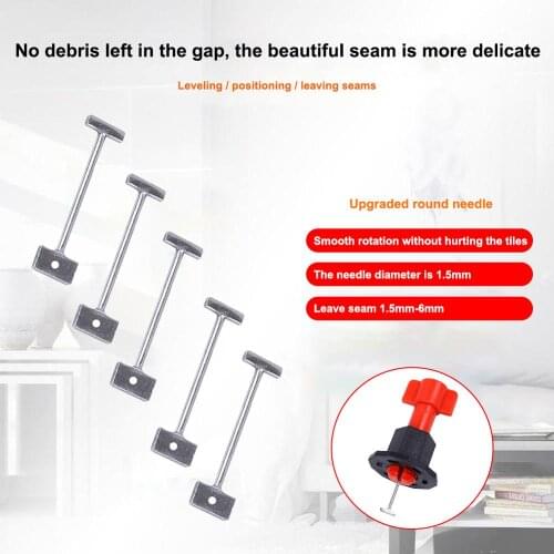 Needls Only 100 Pcs tile leveling system kit（Only Needles） 1.5mm Flooring Wall Tile Replaceable Pin Tiling Construction Tools