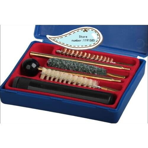 Pistol pistols Cal.38/357/9mm Gun Cleaning Kit Tools Set Brushes Hunting Rifle Cleaner with Durable Plastic Storage Case