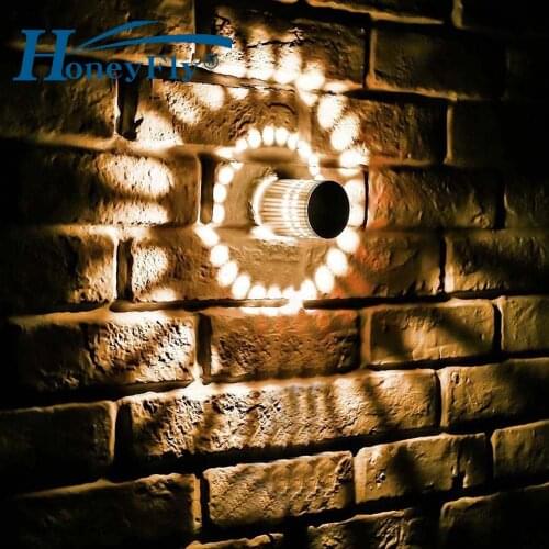 HoneyFly Spiral Hole LED Wall Light RGB Effect Wall Lamp Remote Controller Colorful Wandlamp For Party Bar Lobby KTV Home Deco