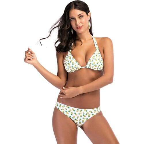 New Watermelon Print Biquinis Women Pineapple Bikini Set Fruit Swimsuit Sexy Vintage Swimwear Bathing Suit Bandage Swim Suit