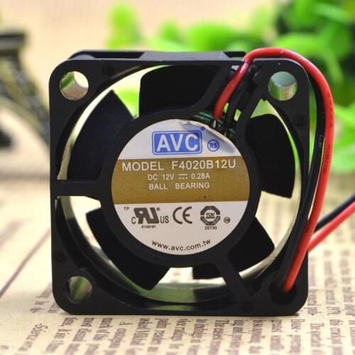 New Original F4020B12U 12V 0.28A 4CM 4020 2-line wind cooling fan