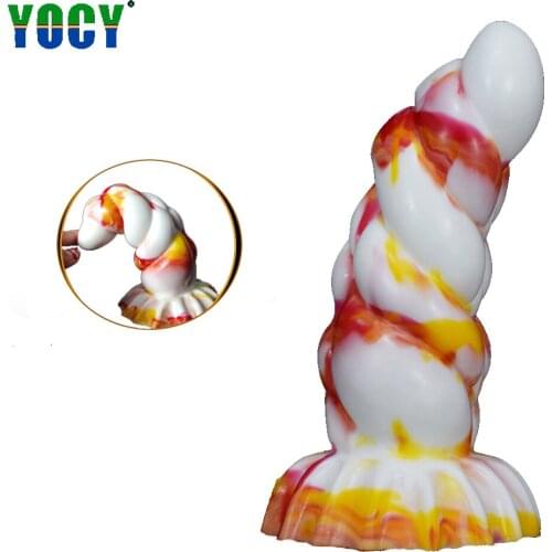 New Silicone Dildo Big Ass Plug Rough Stimulation Thick Curve Fantasy Animal Penis Flirting Big Cock Sex Toy Female Orgasm Shop