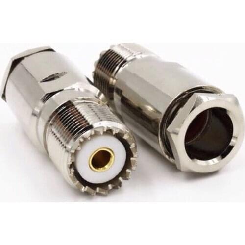 UHF/SL16 Female Plug Connector Crimp For RG213 RG214 RG8 LMR400 Cable RF Coaxial Adapter