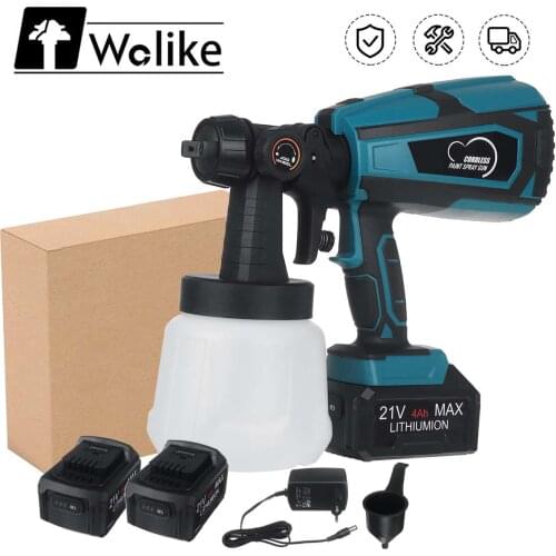 Cordless Spray Gun 850W High Power Home Electric Paint Sprayer 1.8/2.5mm Nozzle Easy Spraying Paint Gun Detachable Power Tools