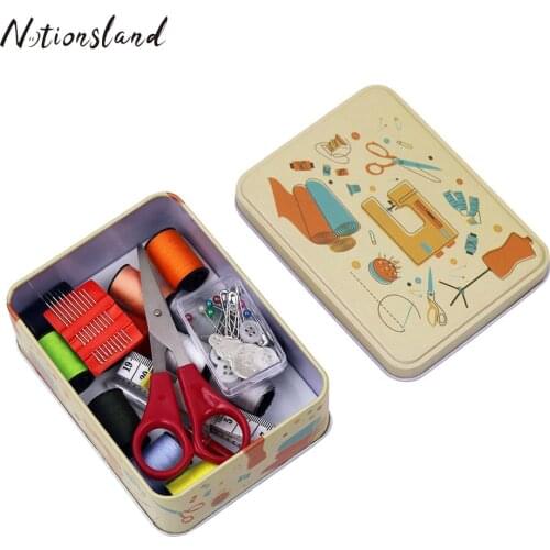Portable Travel Sewing Kit Box Knitting Needles Tools Quilting Thread Stitching Embroidery Craft Kits Christmas Mom Gifts