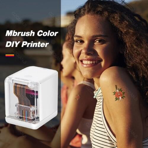 Mbrush Portable Mobile Color Mini Handheld Printer inkjet WIFI USB ios Android tattoo logo wireless Bluetooth A4 inkjet printer