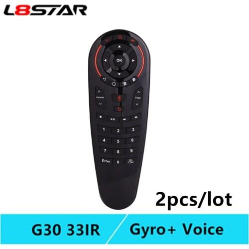 G30 remote control Air Mouse 2.4G motion sensing Gyro Voice Universal RF remote control IR Learning For PC smart Android TV Box