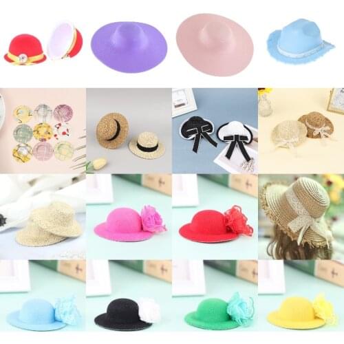 New Handmade Dollhouse Miniature Original Doll Hat Fashion Cap For Doll Fashion Accessories Hat Gift Baby DIY Toy