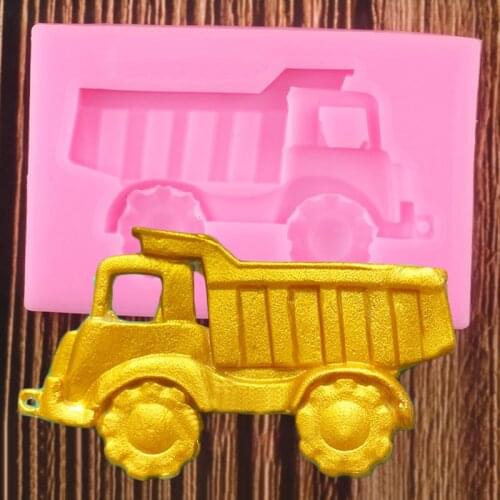 3D Truck Silicone Mold Fondant Mold Baby Birthday Cake Decorating Tools Clay Candy Chocolate Mould Kitchen Baking Moulds