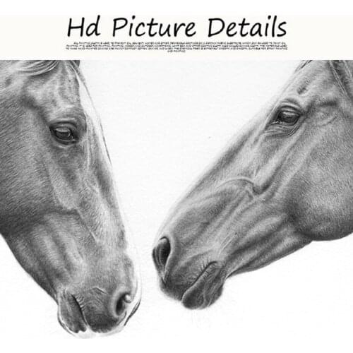 Modern Hand Painted Animals Horse Canvas Wall Art Paintings Decorative Prints Posters Prints for Living Room Home Decor