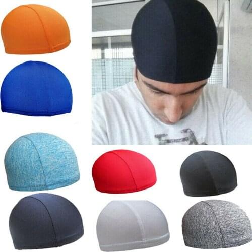 Unisex Sports Skull Cap Cycling Quick Dry Sweat Beanie Hat Helmet Liner Dome Cap