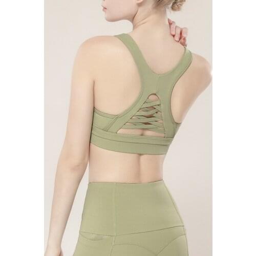 Sports Yoga Brassiere Breathable Running Vest Fitness Bodybuilding Tank Tops Sleeveless Hollowing out Gym Athletic Garment