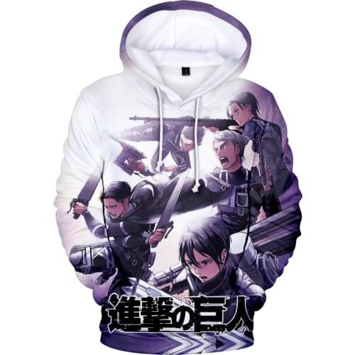 Anime Attack On Titan Final Season Hooded Sweatshirt Harajuku Polyester Fabric Casual Fashion Print Unisex Hoodie Pullover