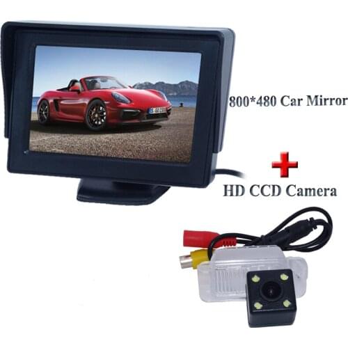 Free shipping car parking rear view camera for Ford Mondeo Focus- Hatchback 2009 Fiesta S-MAX with 5inch car mirror monitor