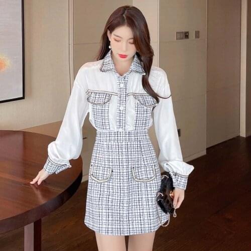 Fashion Suit For The Spring Autumn Of 2021 New Ladies Small Fragrance Style Teperament Jacket Long Sleeved Top+High Waist