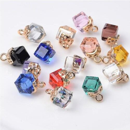 10pcs/lot Fashion rhinestone artificial stone Water Cube Hair Accessories DIY Jewelry necklace Accessories