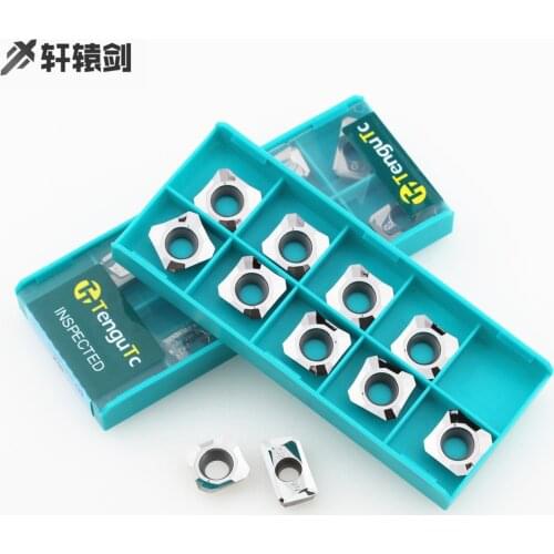 10pcs SEHT1204AFFN K10 Carbide End Milling Machine Inserts Aluminum and Copper Tools