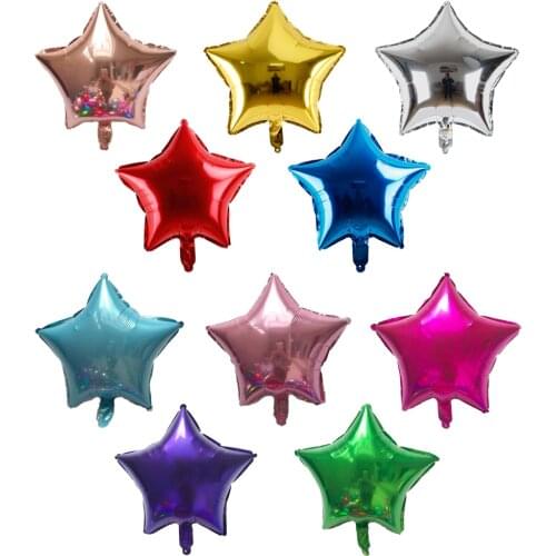 1 pc 18 inch Rose gold Star&Heart Inflatable Helium Balloons Birthday Wedding Christmas Party Decorations Kids gift Foil Balloon