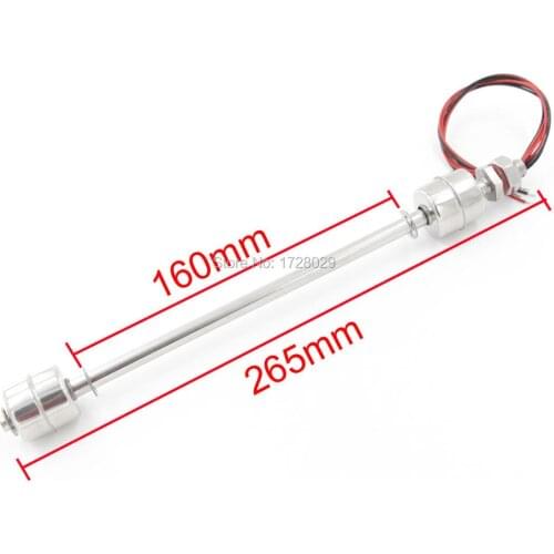 265mm Float Switch Stainless Steel Horizontal Double Ball Water Level Sensor