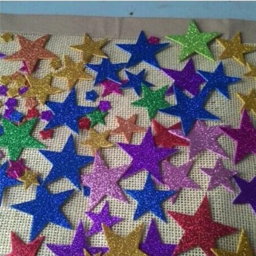 60pcs/Pack Mix Color Glitter Foam Star Sticker Scrapbooking DIY Kindergarten Craft Kids Birthday Party Wedding Decor IC885742