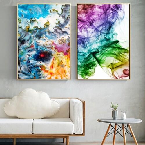 Watercolor Abstract Canvas Art Paintings On The Wall Colorful Pop Art Wall Posters And Prints Modern Cuadros Pictures Home Decor