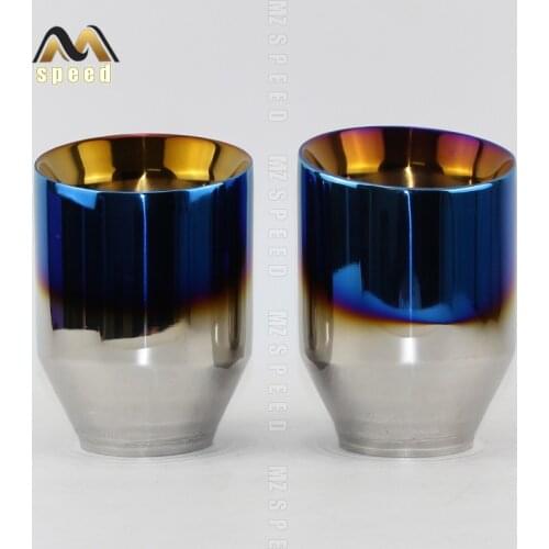 1 piece Car Accessories Style Blue welding stainless steel universal exhaust system end pipe+car exhaust tip