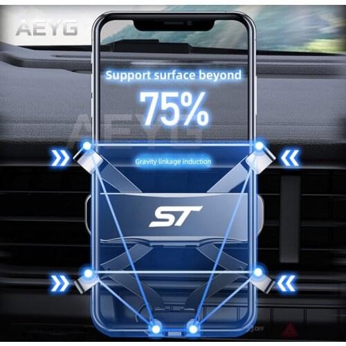 Car Mobile Phone Holder For Ford Focus Mondeo Kuga Ecosport For KIA ST Gravity Air Vent Stand Smart Phone Special Mount Support