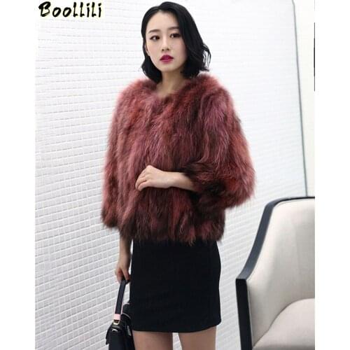Boollili Fashionable Faux Fur Coat Female Rex Rabbit Fur Coats Thick Warm Overcoats Elegant Womens Raccoon Dog Furs Coat