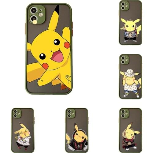 Pokemon Pikachu Apple Model Cartoon Cute Anime Fashion Phone Case IPhone 7 7Plus 8 8Plus X XS Max XR 11 11 Pro 11 Pro Max 12
