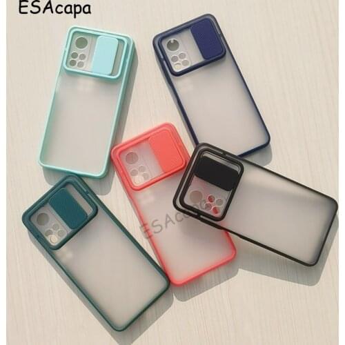 Slide Camera Lens Protection Phone Case For Xiaomi Mi 10T Case Matte Translucent Soft Frame Back Cover For Xiaomi Mi 10T Pro