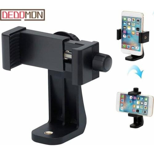 360 Degree Rotation Tripod Mount Holder Cell Phone Stand Bracket Clip Mount Bracket Adapter for Mobile Phones Smartphone