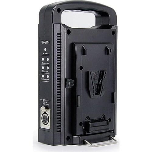 DVISI BP-2CH Dual Quick V Lock V Mount Battery Charger Dual Power Supply Charger for Video Camera Camcorder