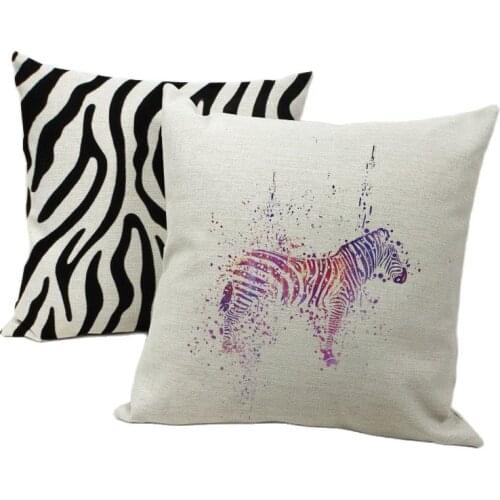 Geometric Custom Cushion Covers Zebra Pattern Plaid and Stripe Pillow Cases 45X45cm Bedroom Sofa Decoration conjies