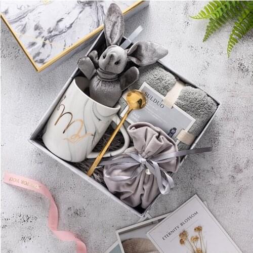 Natural Marble Porcelain Coffee Mug Mr and Mrs Tea Milk Cup Creative Wedding Anniversary Gift