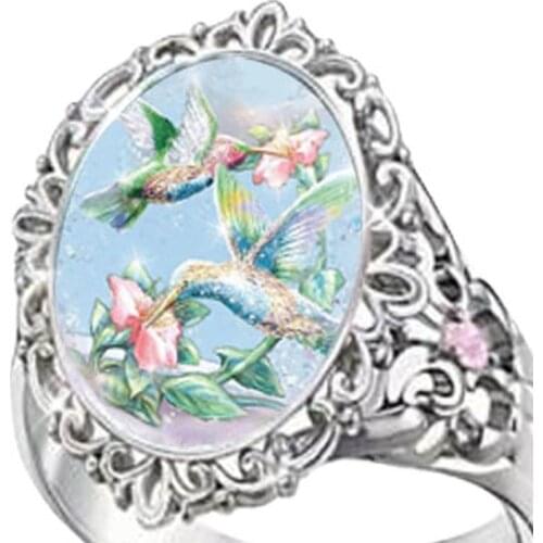 Crystal Hummingbird Ring Vintage Rings for Women Cheap Jewerly Rings Indie Jewelry Rings Love Ring Fashion Jewelry Accessories
