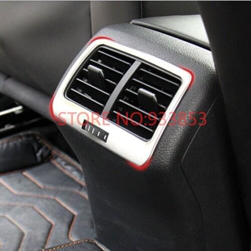 Car stainless steel Rear Air Vent Frame Cover for LHD VW Golf 7 MK7 2014 2015