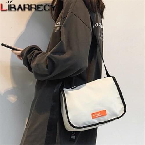 Solid Color Letter Design Ladies Crossbody Bags New Multifunctional Shoulder Bag Wallet High Quality Nylon Women Phone Bags Sac