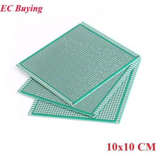 2pcs 10x10cm Double Side Prototype Universal Printed Circuit PCB Board 2.54mm Pitch Protoboard Hole Plate 10*10cm 100*100mm