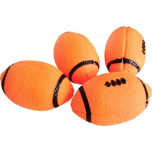 Random Color Dog Chewing Ball Toy Plastic Bite-proof Squeaky Toy Pet Ball Dog Teething Ball Dog Interactive Training Sound Toys