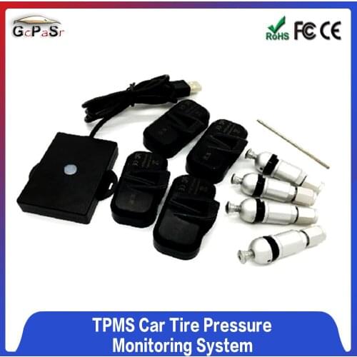 Android USB TPMS Car Tire Pressure Monitoring System Display Internal Sensors Android Navigation Tyre Pressure Alarm
