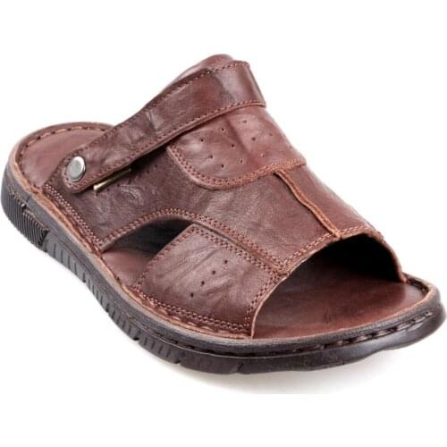 Pierre Cardin 2 in 1 Slippers and Sandals Anatomic Genuine Leather Orthopedic Sole Men Slippers 100% Leather 2021 New Season