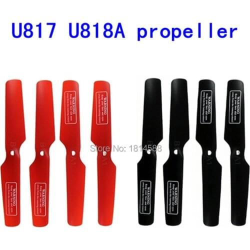 UDI u817 u817c u817a u818a RC remote control helicopter parts quadrocopter red + black blade propeller u817-02 u817c