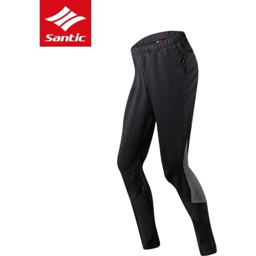HOT SALE SANTIC MTB Pants Cycling Men Pants Winter Long Bike Pants Fleece Windproof Running Hiking Camping Outdoor Sports