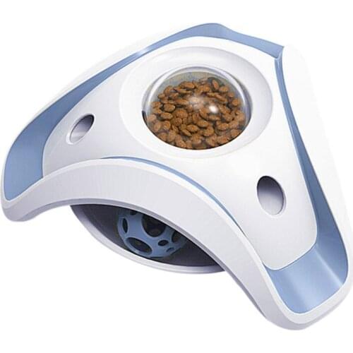 Pet Cat Funny Toys Interactive Puzzle Leak Food Cat Playing Toy With Rotated Bell Ball Toys Feeders