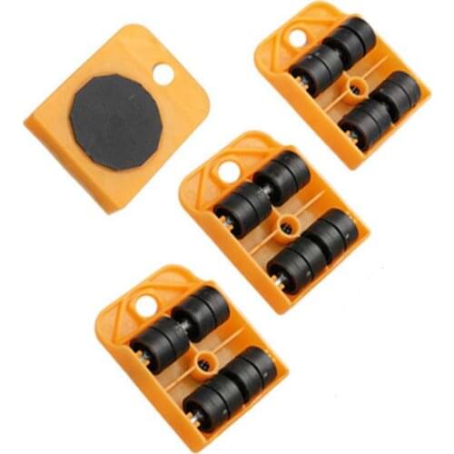 1/4pcs Furniture Mover Transport Lifter Heavy Stuffs 4 Wheeled Roller Hand Tools Home Use