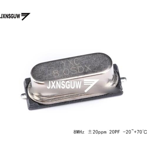 10PCS SMD passive crystal oscillator/HC-49SMD 8MHz 20ppm 20PFX49SM8MSD2SC