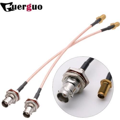 100 PCS 15cm 6" for CCTV Camera Antenna Intercon RF-Converter SMA Female to BNC Female Connector with Pigtail Cable RG316