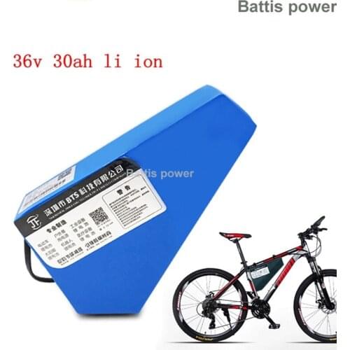 18650 battery 36v 30ah triangle li ion battery for 1000w 36v 750w 36v e bike electric machinery electric bicycle +3A charger