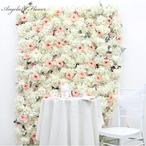 Custom 3D Artificial Flower Wall Panel Chrysanthemum Wedding Backdrop Decor Silk Fake Floral Window Shop Party Layout Flower Row