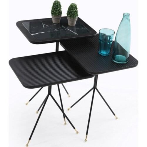 Diamond Black Metal ,Cnc Cutting Processing Zigon coffee table coffee tables table basse furniture living room table